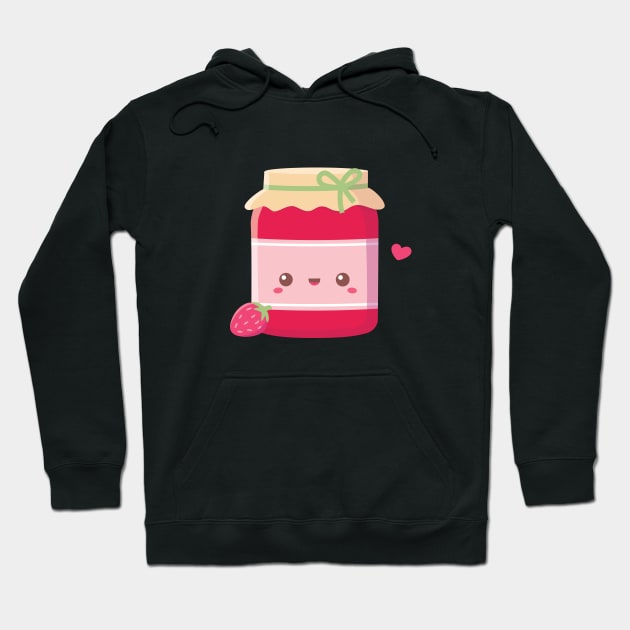 Cute Strawberry Jam Bottle Hoodie by rustydoodle